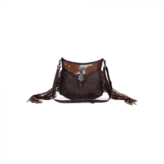 The Sharon Leather Fringe Crossbody Handbag – Steel Brass & Hyde