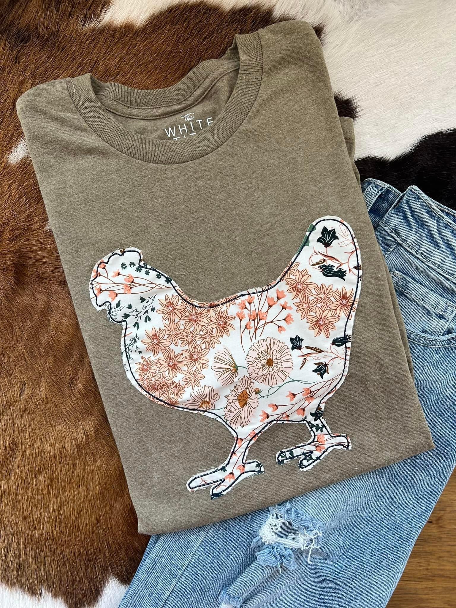 Floral Farm Animal T-Shirt