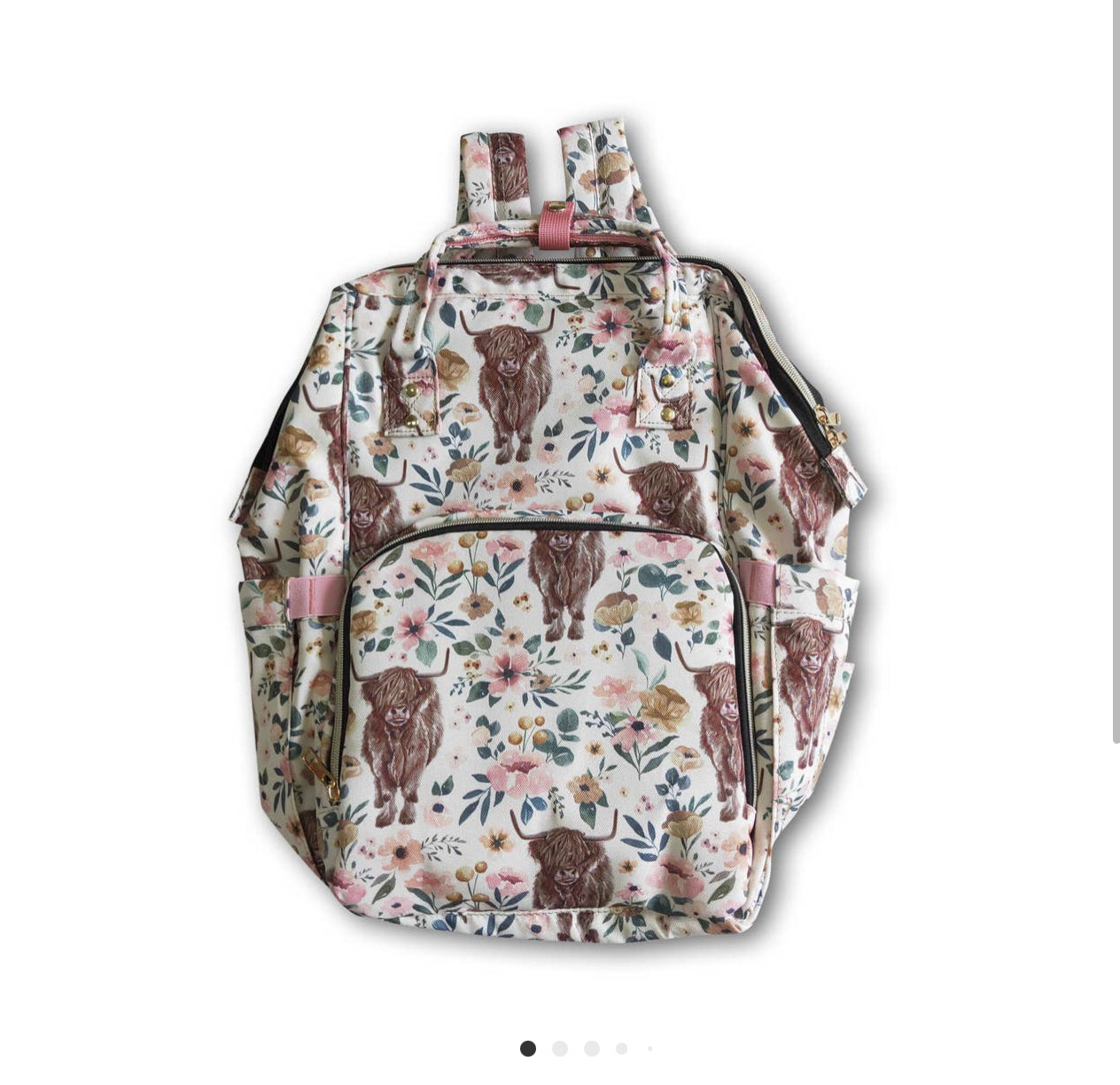Highland Cow Backpack/Diaper Bag